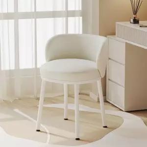 메이크업 화장대의자 등받이 파우더룸 가죽 원형 북유럽 리본 카페체어