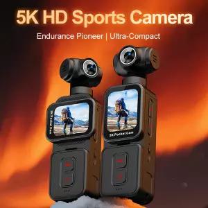 K28 5K 포켓 액션 카메라 터치스크린 270    회전 가능한 Ultra HD Vlog Wifi 스포츠 카메라 자전거 및 야