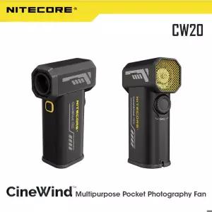 NITECORE CineWind CW20 100W 다목적 포켓 사진 팬 무단 바람 송풍기 카메라 캠핑 야외용 휴대용 팬