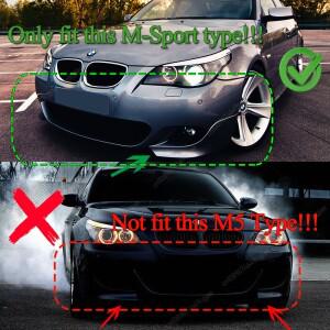 BMW M-Sport E60 523i 2005-2010 자동차 프론트 범퍼 립 디퓨저 스플리터 바디킷 튜닝 블랙
