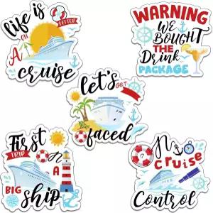 가이저레일리 5개 크루즈 도어 마그네틱 장식 대형 자석 요트 벽 재미 스티커 7.6 x 6.2 스타일