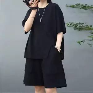 [콩심팥심]TBZ 캐주얼 트리플컷 포이트 반팔 카고 반바지 여자 트레이닝 세트