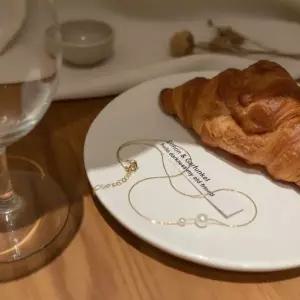 [하프클럽/]여성용 미니멀 진주포인트 골드 체인 목걸이