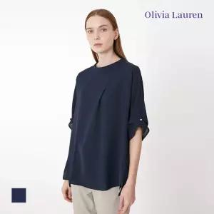 [올리비아로렌] 라운드 턱 블라우스_VOCNS3M5416