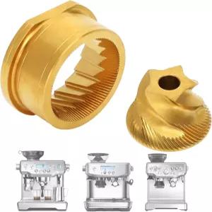 원뿔형 그라인더 버 세트 교체 세이지/브레빌 전용 타이타늄 골드 에스프레소 커피 5성 - 오리지널 머신