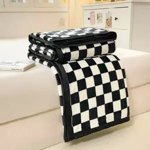 [셀러에이드]스타일리시 트렌디 체크 패턴 무릎 담요