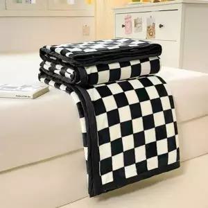 [셀러에이드]패턴 스타일리시 체크 트렌디 무릎 담요