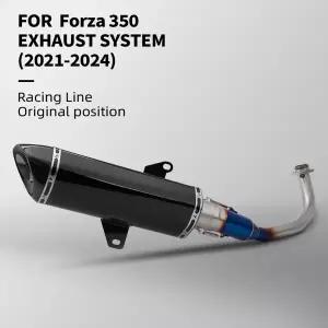 포르자350 NSS350 2021-2024 오토바이 배기 풀 시스템 블루 매니폴드 연결 롱 머플러 DB 킬러 포함