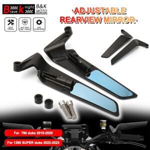 790 duke 2018-2020 1290 Super R 2022-2023 바이크 오토바이 백미러 HD 비전 다크 블랙 알루미늄 페어링