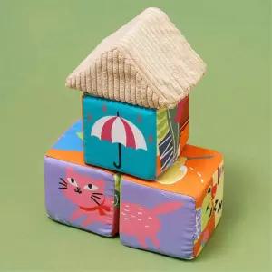 푹신한 헝겊 블럭 도형놀이 장난감 간난아기블록 촉각발달