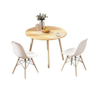 북유럽 원목 레그 식탁 의자 조합 심플 모던 가정용 직사각형 밥상 간이 셋방 밥상