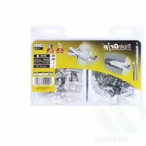 파인앤유 석고앙카 트리플그립 M4 백색 100개입 석고피스 드릴러토글