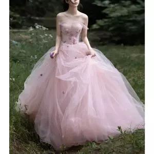 핑크 셀프웨딩드레스 야외 촬영 웨딩드레스 야외촬영