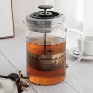 내열 유리 티팟 차 거름망 분리형 티포트 380ml 홈카페 다기 세트