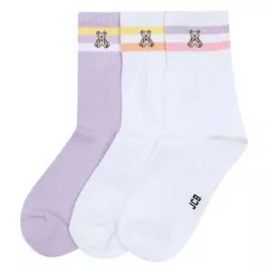 [보리보리/제이씨비]MARIO라인 배색 곰돌이 장목 양말 3켤레 세트