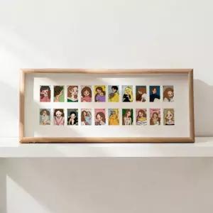 오크색 증명사진 성장 액자 20칸