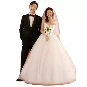 튜브탑 드레스 웨딩촬영 웨딩드레스 오프숄더 프렌치 셀프웨딩