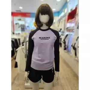 [보리보리/에꼴리에]에꼴리에 세이브존03 컬러 배색 래쉬가드 티셔츠 24B0457-PU