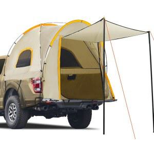 콜로라도, 젭 글래디에이터, 포드 레인저, GMC 캐니언, 프론티어머, 타코마를 위한 캠핑 여행 야외 활동을 위한 5-5 2피트 트럭 침대용 차양이 있는 픽업 트럭 텐트, 방수 PU5000mm 옥스포드