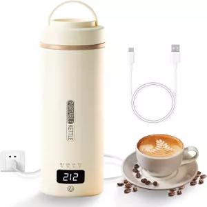 플러그인이 끓는 휴대용 여행용 전기 주전자 USB 4가지 온도 설정 자동 차단 기능이 있는 304 스테인리스