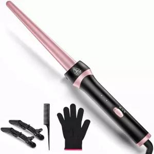 산티웨이 테이퍼드 컬링완드 0.5-1인치 언 프로페셔널 세라믹 헤어 모든 여성 및 소녀 타입에 적합한