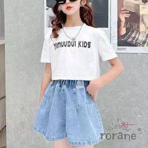 여아 주름 데님 청 반바지 치마 청반바지mno161