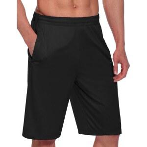 지퍼 포켓이 달린 발레프 남자 농구 반바지 롱, 퀵 드라이 운동 트레이닝 드로스트링 11