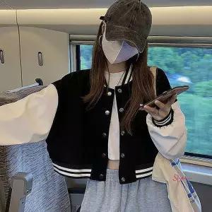 여성 자켓 크롭 바시티 캐주얼 야구점퍼xyz310