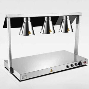 튀김 워머기 보온 램프 2구 자바라형 휴게소 데우기 가열 대리석