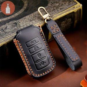 호환 가죽 자동차 키 케이스 커버 Fob Kia 4 버튼 Sorento K900 K7 Cadenza 액세서리 키 체인 홀더 쉘 가방 보호