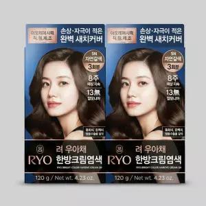 우아채 한방크림염색 자연갈색 5N 2개