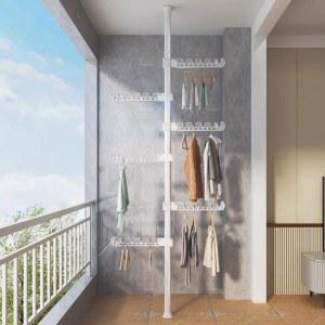 빨래건조대 압축봉 높이조절 베란다 공간확장 시스템 실속형 건조 행잉 DS GA