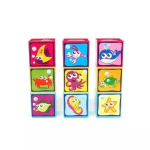 아기블럭 IQ EQ 발달놀이 물고기 9종 장난감 십자 사각 4세블록