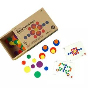 숫사 셈 원리 학습용 원형칩 놀이도구 유아퍼즐 유치원 5세 EQ발달