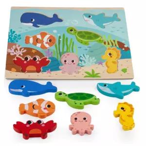 바다 야생 애완 동물조각퍼즐 원목블록 두뇌개발 그림맞추기