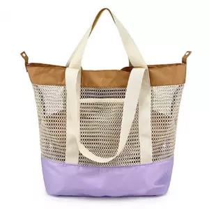 시원한 메쉬 비치토트백 파우치포함 캐주얼쇼퍼백 비치용 여행가방