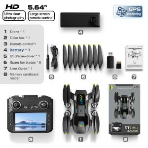 2026년형 중형 서보 짐벌 GPS 드론 5G 광학 흐름 접이식 WIFI 전송 기능 탑재 전문 항공 카메라