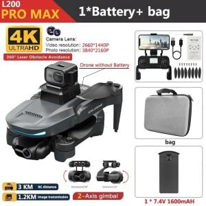L200 프로 맥스 드론 4K 2축 PTZ HD 듀얼 카메라 360 ° 레이저 장애물 회피 브러시리스 모터 GPS 5G WIFI