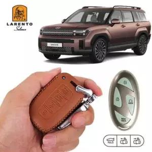 차량용키커버 7버튼 차 키케이스 자동차 키커버 천연가죽 싼타페mx5