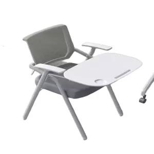 접이식 학원 회의 책걸상 수강실 일체형 책상의자 1인 자습실