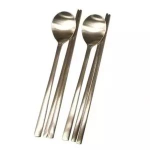 가야 놋수저 세트 민자 숟가락 젓가락 예단 유기수저 2인