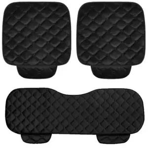 앞좌석방석 차량용 겨울 방석 앞좌석+앞좌석+뒷좌석 블랙 세트