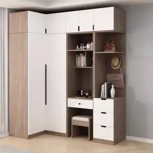 수납 코너형옷장 사이드 코너옷장 틈새 원목 캐비닛