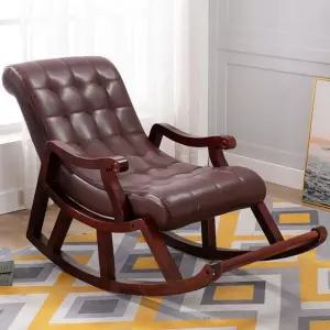 거실 흔들의자 고급 스윙체어 원목 북유럽 쇼파 발받침 패브릭 리클라이너 엔틱 독서용