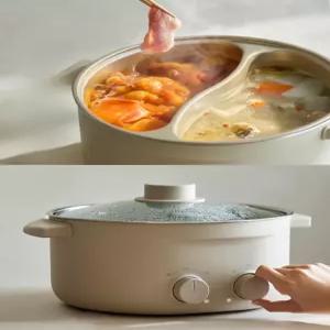 전기 전골팬 멀티쿠커 냄비 훠궈 가정용 만능쿠커 찜기