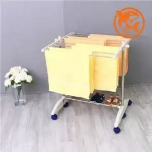 [JED] 다용도 2단 의류 유아용 용품 아기 접이식 어린이 옷걸이 수납대 건조대