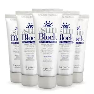 이지하우스 91%DC+10%즉할 라퓨레브 선크림 SPF50+ PA+++ 선블록 5개세트 x 50ml | 끈적임NO 백탁NO 자외선