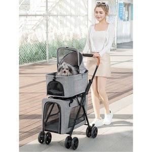 이단 분리형 개모차 강아지 라지 다묘 반려묘 회색 이단분리형 마리 노령견 에어버기