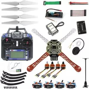 QWinOut DIY F450 450mm 에어프레임 2.4G 6CH RC 쿼드콥터 ARF 콤보 풀세트 드론 GPS APM2.8 비행 컨트롤러