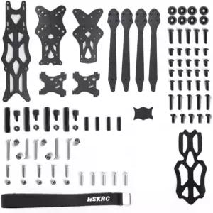 DIY FPV 레이싱 드론용 5.5mm 암이 장착된 HD5-HD9 5-9 탄소 섬유 쿼드콥터 섀시 키트(3D TPU 미포함